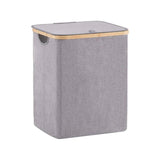 Bamboo Laundry Hamper Basket With Lid And Handle